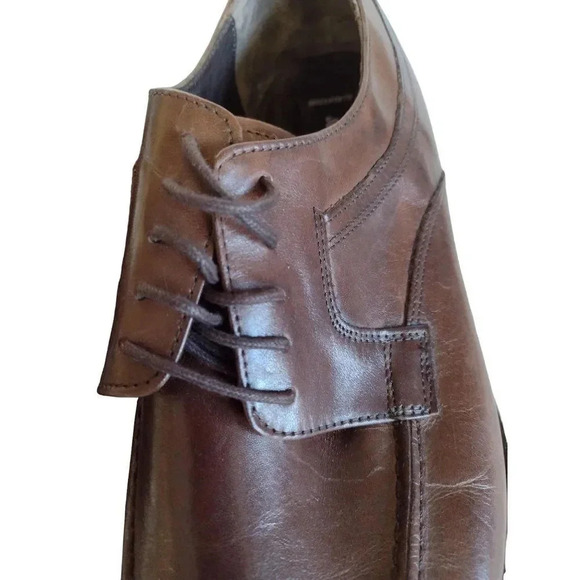 Johnston & Murphy Sheep Skin Brown Men's 12 M Lace Up Shoes Semi-Pointed Lace-Up - Picture 13 of 13